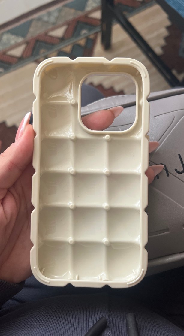 Düğmeli Beyaz Bohem Telefon Kılıfı 13 pro ile uyumlu - Görsel 2