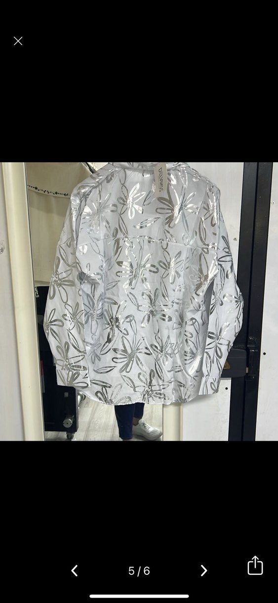 Gri Kadın Uzun Kollu Midi Gömlek - Görsel 4