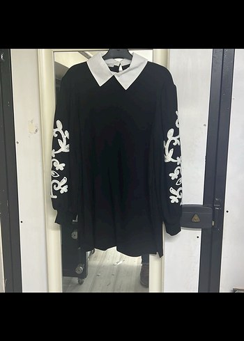 Etnik Desenli Siyah Salaş Takım - Görsel 4