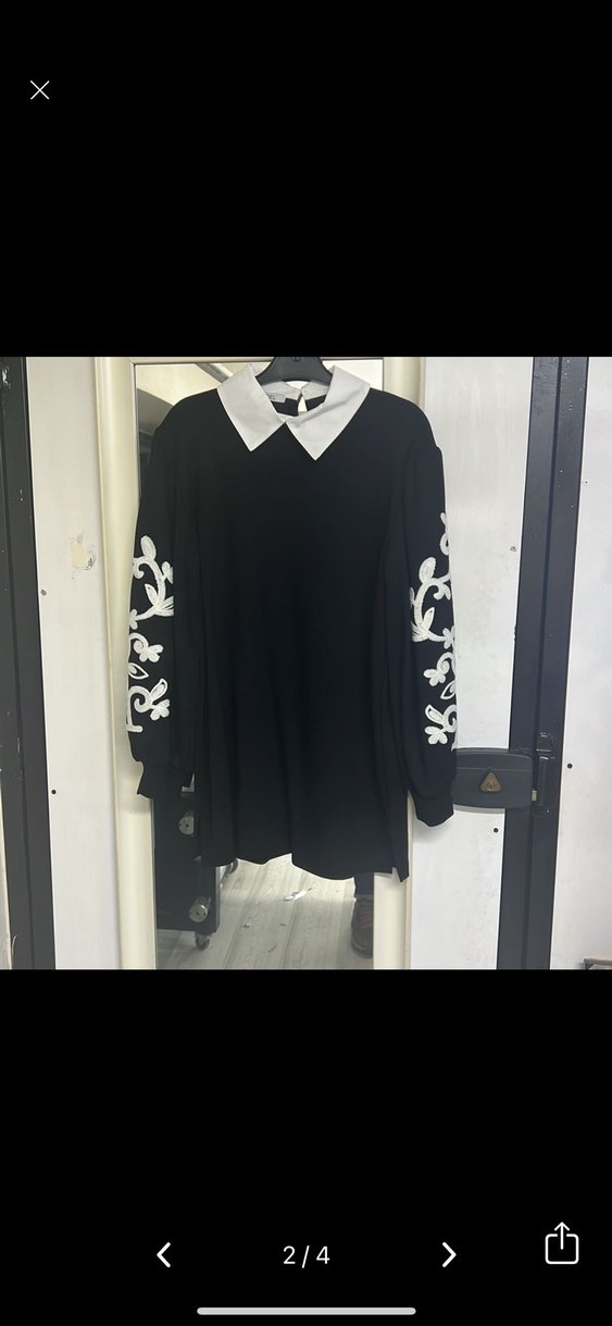 Etnik Desenli Siyah Salaş Takım - Görsel 4