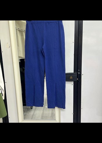 Mavi Rahat Kesim Kadın Kumaş Pantolon - Görsel 2