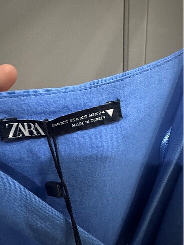 xs Beden mavi Renk Zara elbise
