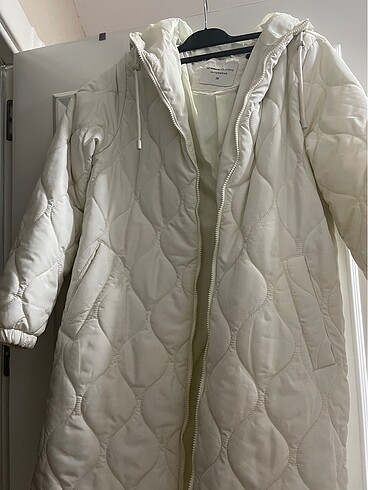 Beyaz Şişme Mont - Görsel 4