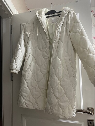 Beyaz Şişme Mont - Görsel 5