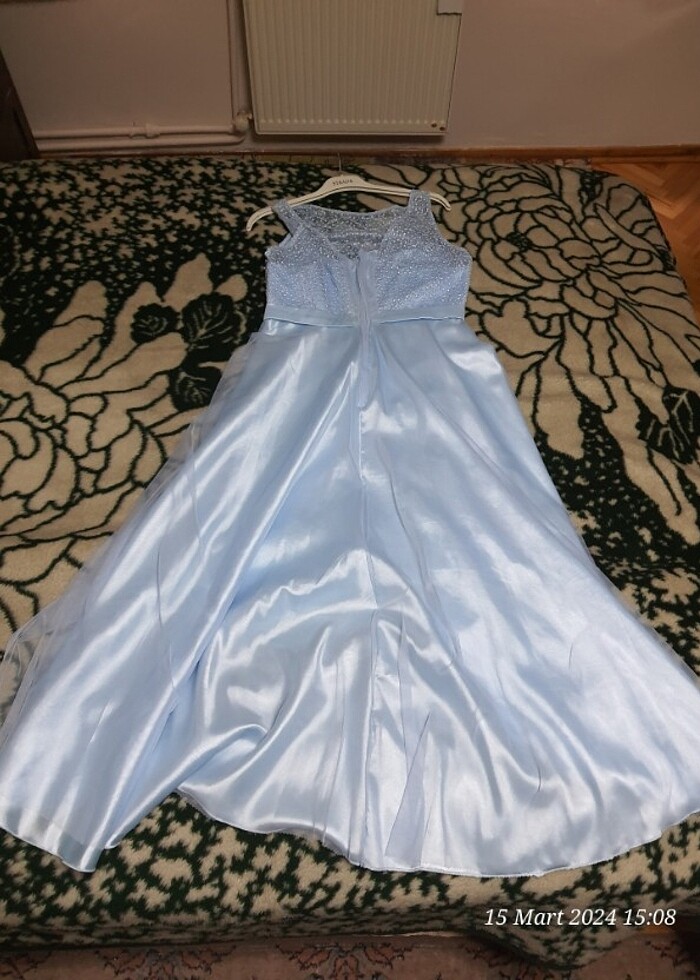 UÇUK MAVİ GECE ELBISESI - Görsel 3