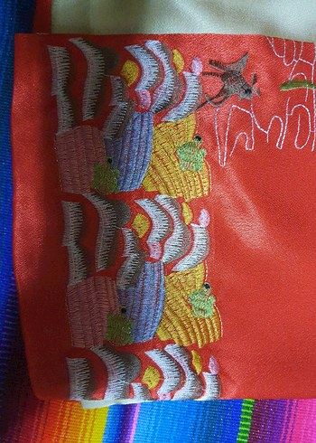 ÇİN malı İŞLEMELİ KIRMIZI CEKET - Görsel 8