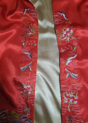 ÇİN malı İŞLEMELİ KIRMIZI CEKET - Görsel 6