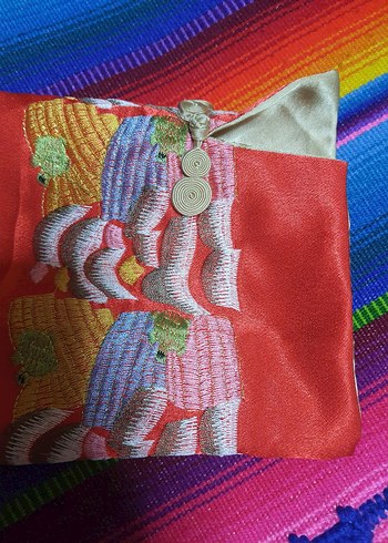 ÇİN malı İŞLEMELİ KIRMIZI CEKET - Görsel 9