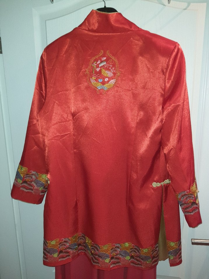 ÇİN malı İŞLEMELİ KIRMIZI CEKET - Görsel 3