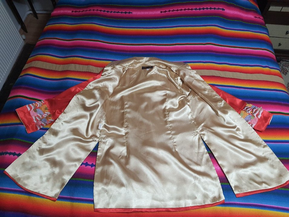 ÇİN malı İŞLEMELİ KIRMIZI CEKET - Görsel 5