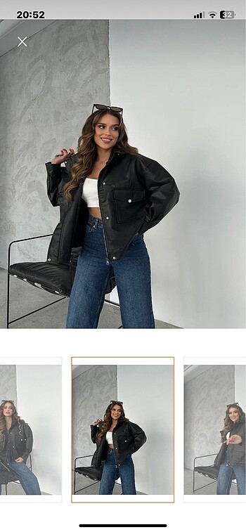 Trendyol & Milla Oversize deri ceket