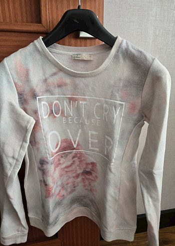 Uzun Kollu Baskılı Sweatshirt