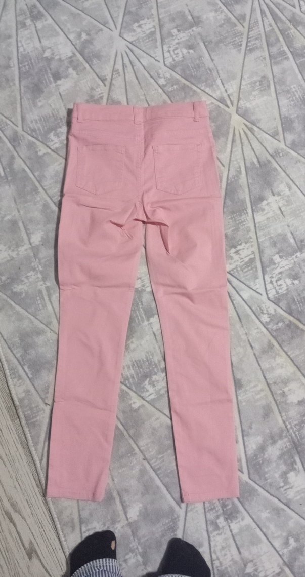 Pembe Kadın Kumaş Pantolon - Görsel 2