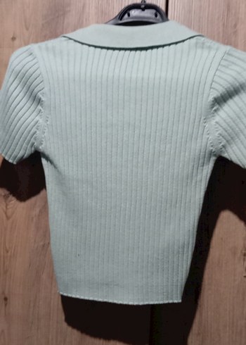 Kız Çocuk Bej Triko Polo Yaka Tişört - Görsel 2