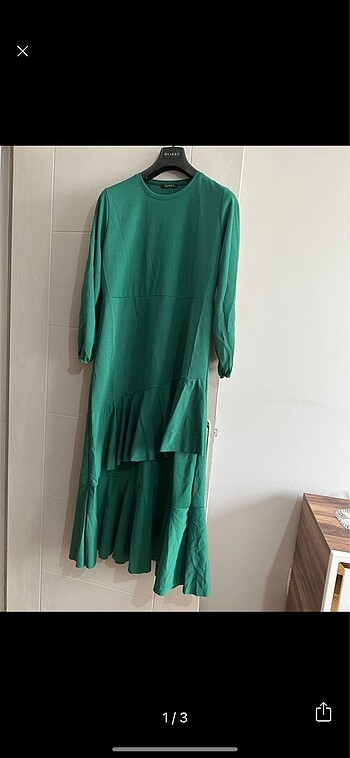 xl Beden Yeşil mira elbise