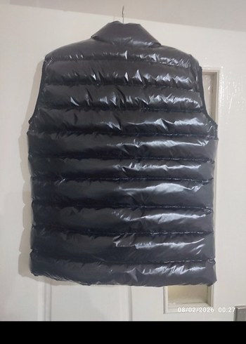 Siyah Düğmeli Yüksek Yakalı Erkek Şişme Yelek - Görsel 3