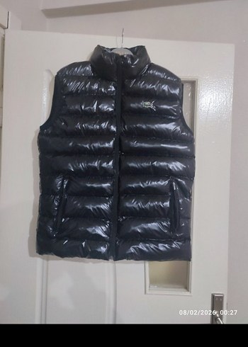 Siyah Düğmeli Yüksek Yakalı Erkek Şişme Yelek - Görsel 2