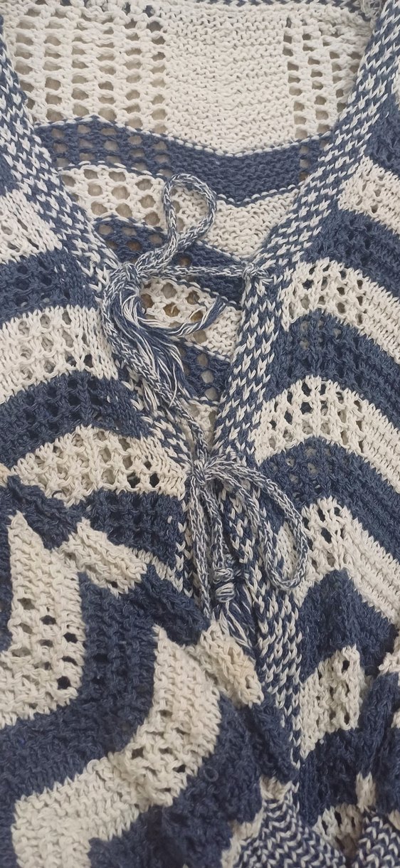 Bohem Gri Nakışlı Örgü Kadın Kazak - Görsel 2