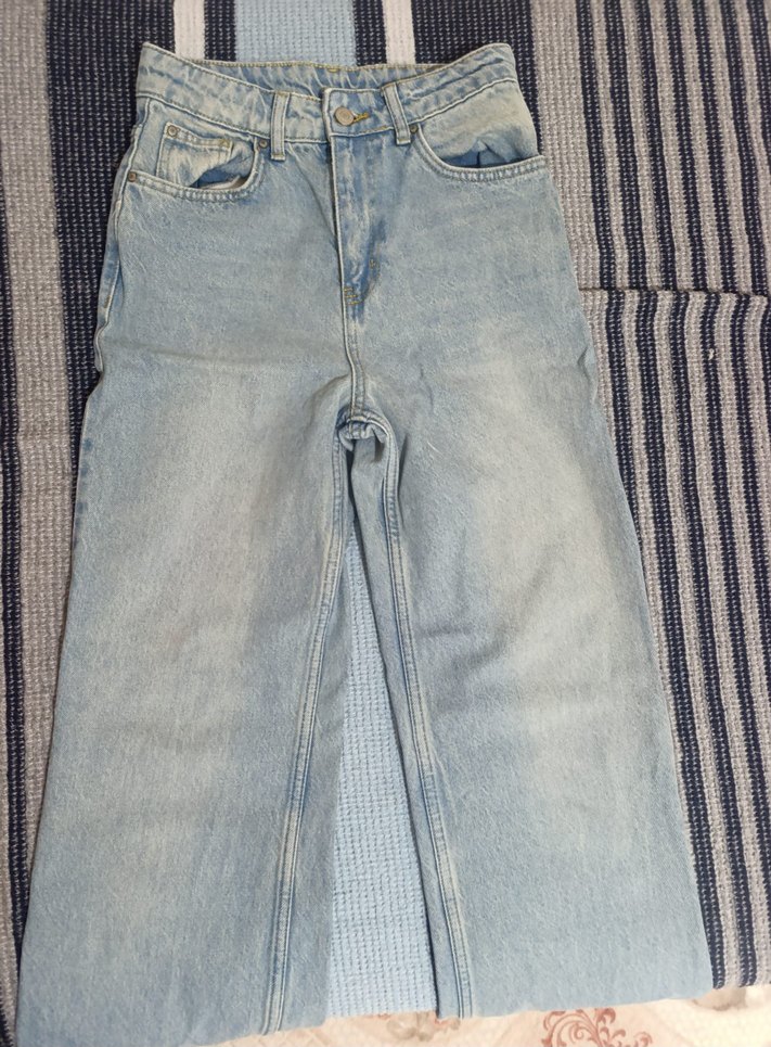 Gri Midi Boy Bol Kesim Kadın Jean - Görsel 4