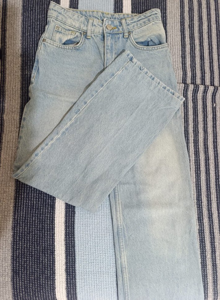 Gri Midi Boy Bol Kesim Kadın Jean - Görsel 2