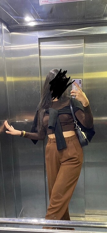 Zara Uzun kollu crop