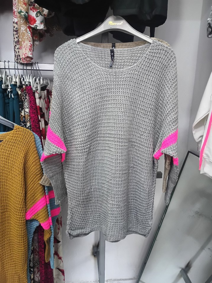 Renkli Detaylı Örgü Kadın Kazak - Görsel 3