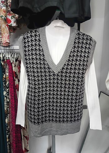 Kadın V Yaka Örgü Süveter - Görsel 10