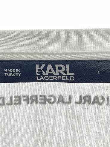 l Beden beyaz Renk Karl Lagerfeld T-shirt %70 İndirimli.