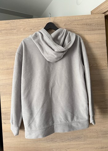 Gri Kapüşonlu Kadın Sweatshirt - Görsel 2