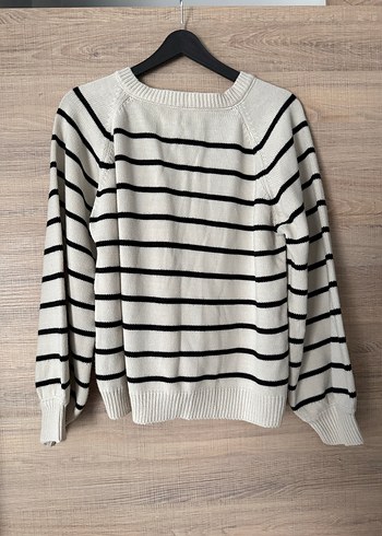 Bohem Çizgili Örgü Kadın Kazak - Görsel 2