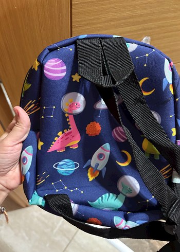 Renkli Uzay Temalı Çocuk Sırt Çantası - Görsel 2
