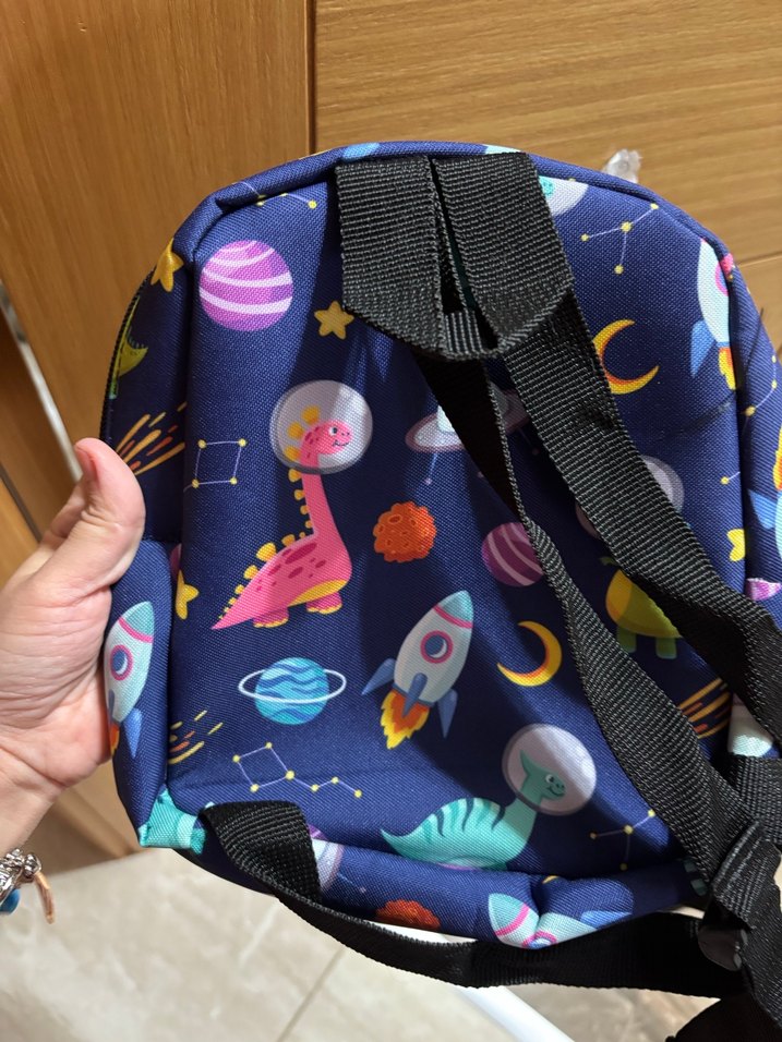 Renkli Uzay Temalı Çocuk Sırt Çantası - Görsel 2