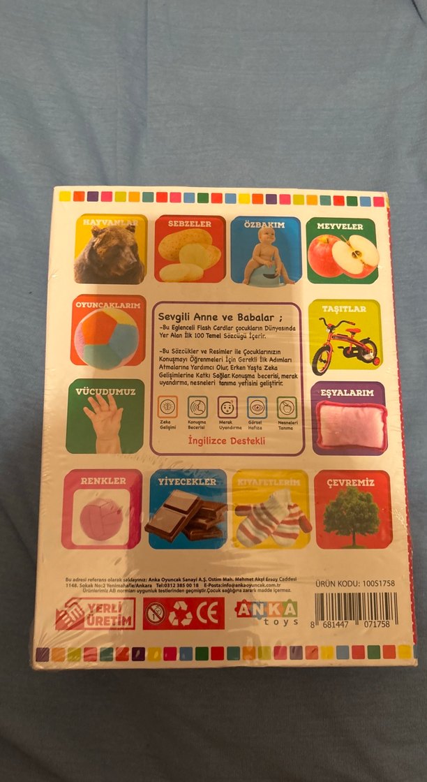 İlk 100 Sözcük Flash Kartları - Çok Renkli - Görsel 3