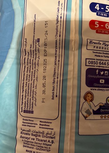 Sleepy Mayo Bez Bebek Bezi 5-6 Numara 14 Adet - Görsel 2