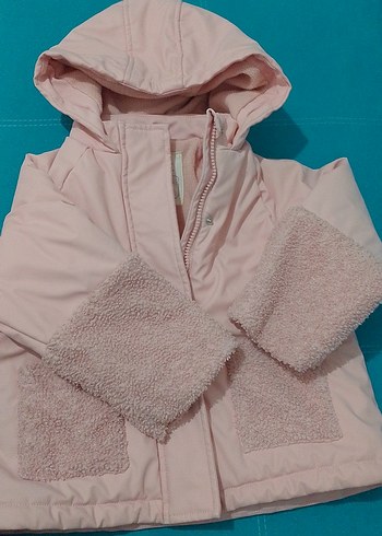 kız çocuk pembe mont - Görsel 2