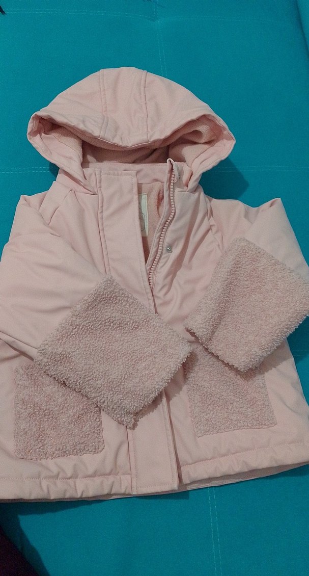 kız çocuk pembe mont - Görsel 2