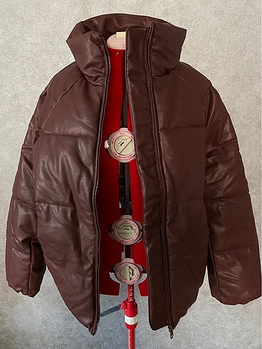 m Beden H&M bordo deri mont