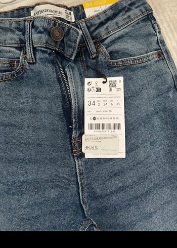 stradivarius Mavi Mini Denim Jean