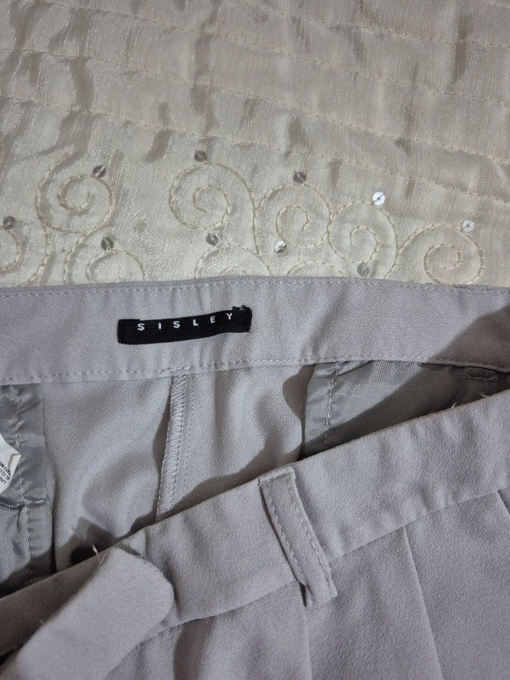 Gri pileli havuç Krep Kadın Pantolon - Görsel 4