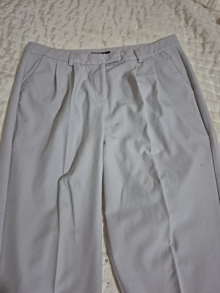 Gri pileli havuç Krep Kadın Pantolon - Görsel 3