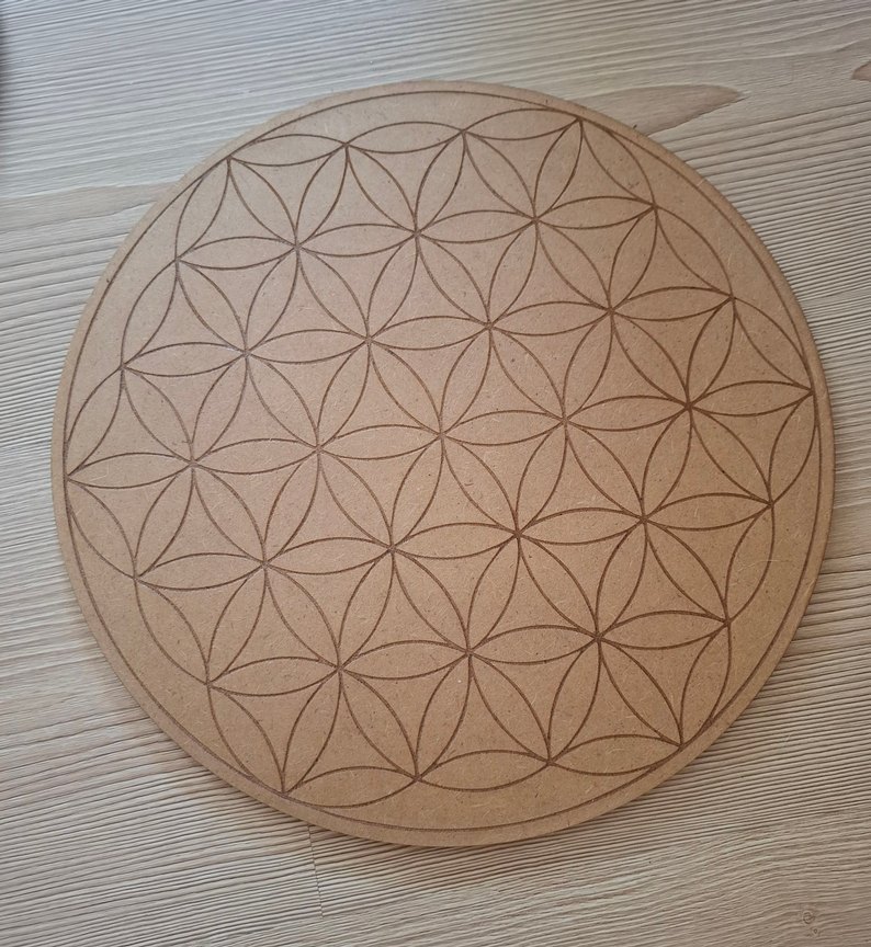 Bohem Tarz Ahşap El İşçiliği Desenli Tabaklar - Görsel 4