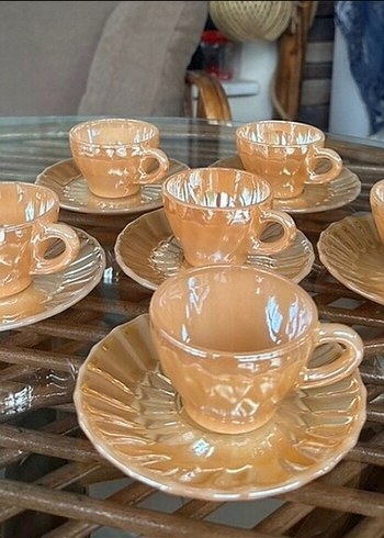 Pastel Bej Kahve Fincan Takımı