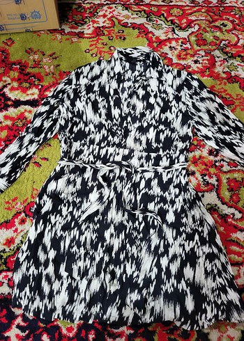 Uzun Kollu Bohem Bağlamalı Kadın Elbise - Görsel 2