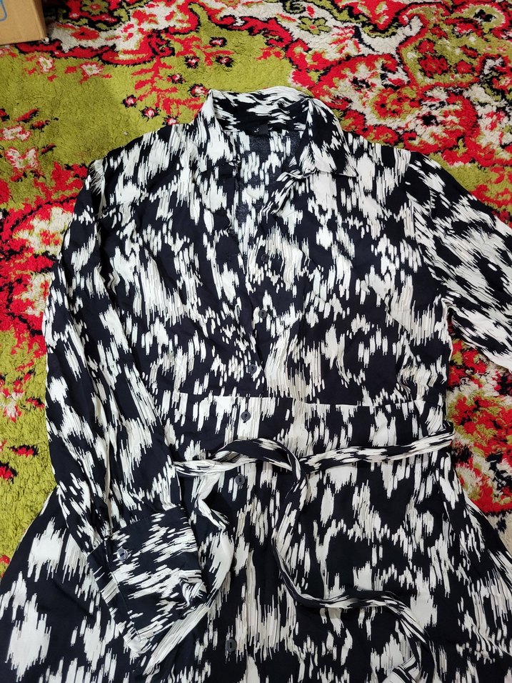 Uzun Kollu Bohem Bağlamalı Kadın Elbise - Görsel 3