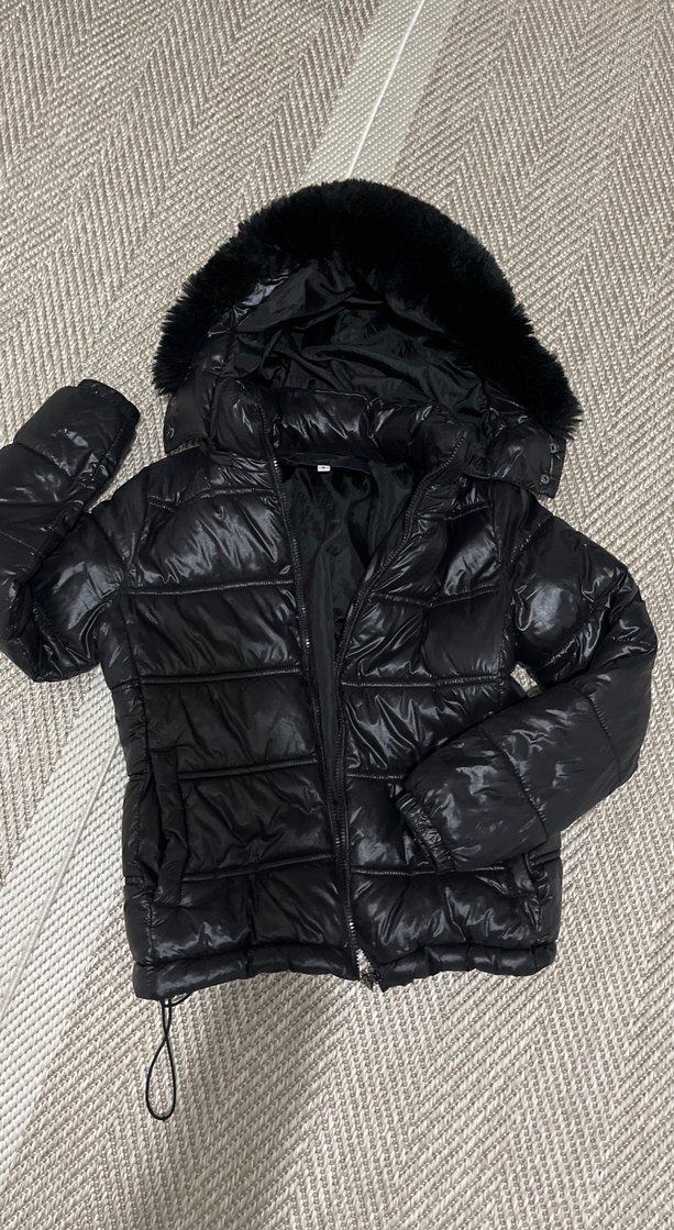 Siyah Fermuarlı Kadın Kışlık mont - Görsel 2