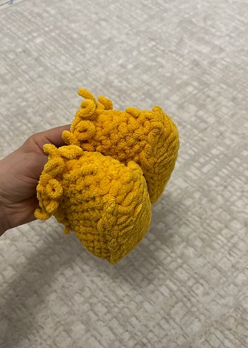 Kız Çocuk Sarı Örgü Sıcak Terlik - Görsel 3