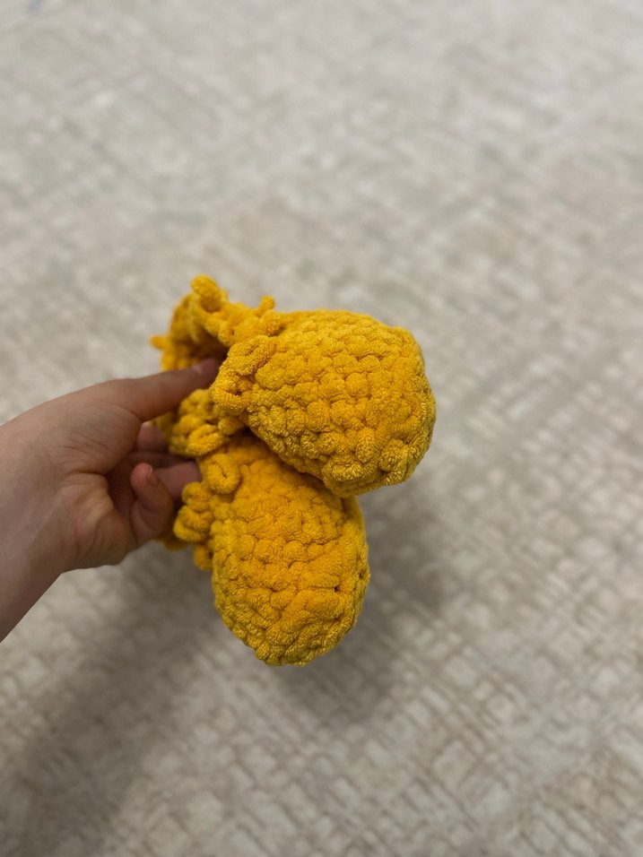 Kız Çocuk Sarı Örgü Sıcak Terlik - Görsel 4