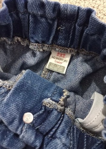 Kız Çocuk Bol Kesim Düğmeli Kot Pantolon - Görsel 2