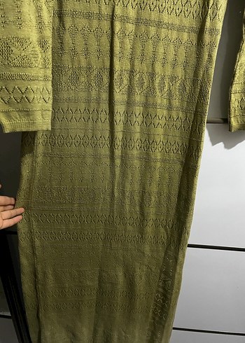 Uzun Kollu Triko Kadın elbise - Görsel 2