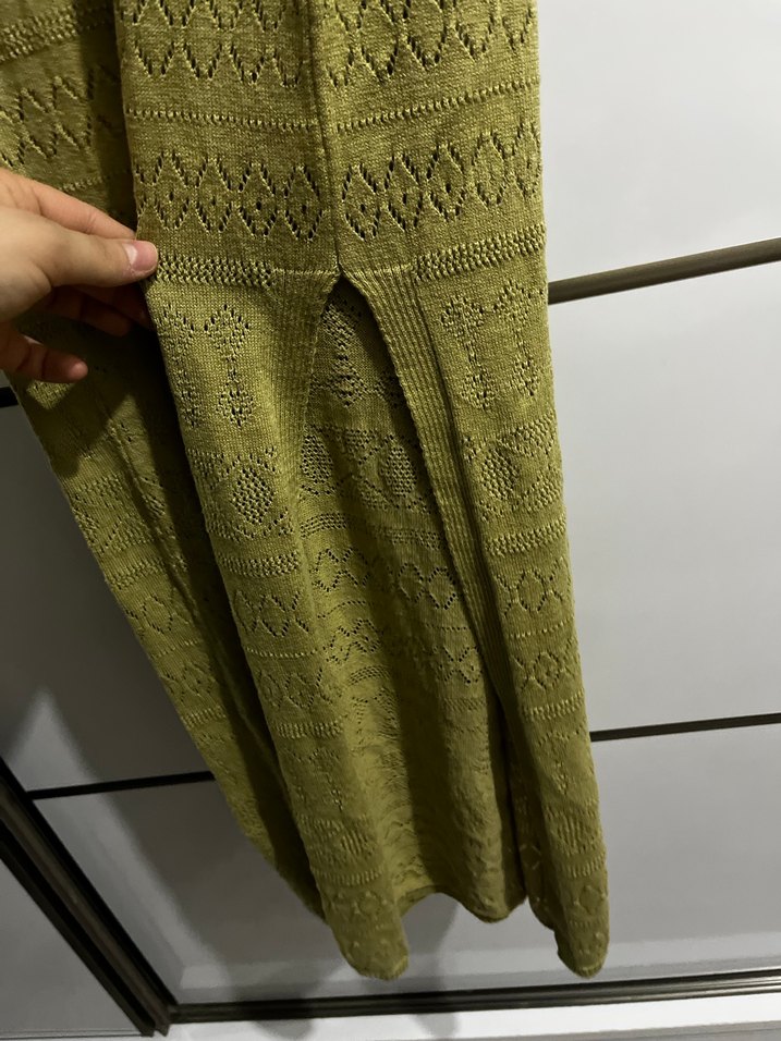 Uzun Kollu Triko Kadın elbise - Görsel 3